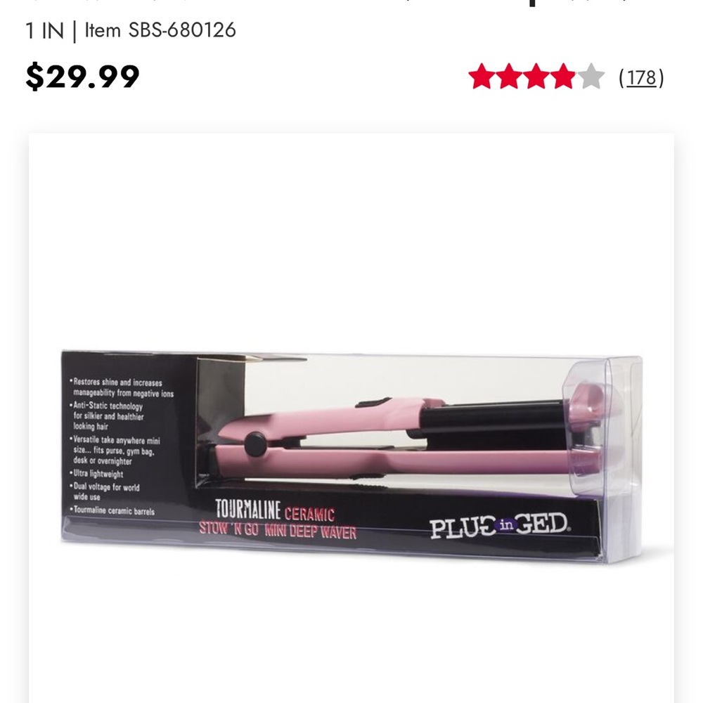 Plugged In Pink Ceramic Hair Waver